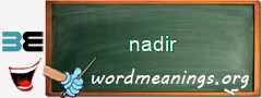 WordMeaning blackboard for nadir